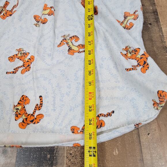 Tigger Vintage 90s Sleepwear Night Gown Womens XS Disney Winnie The Pooh Blue - Picture 14 of 14